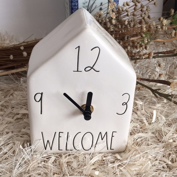 Rae Dunn Welcome clock - Picture 3 of 7